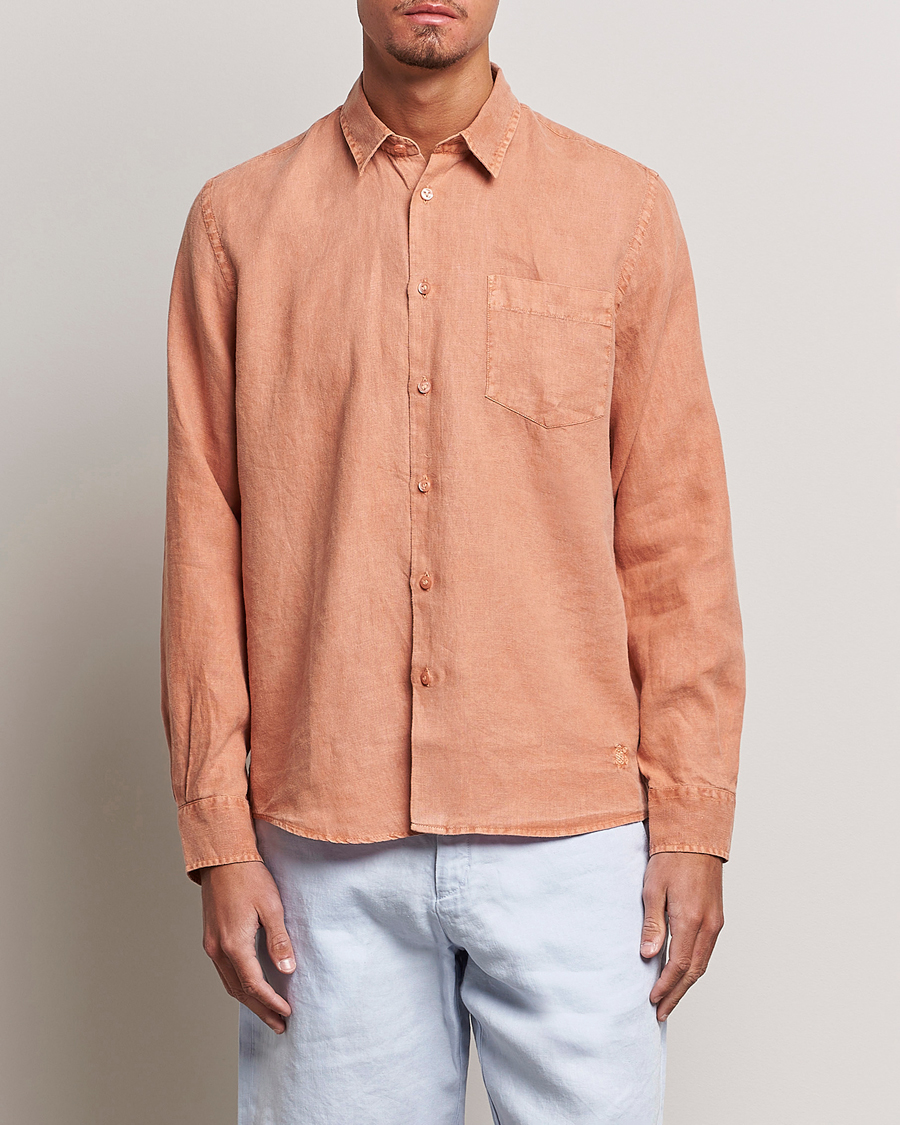 Men | Shirts | Vilebrequin | Caroubis Linen Shirt Pottery