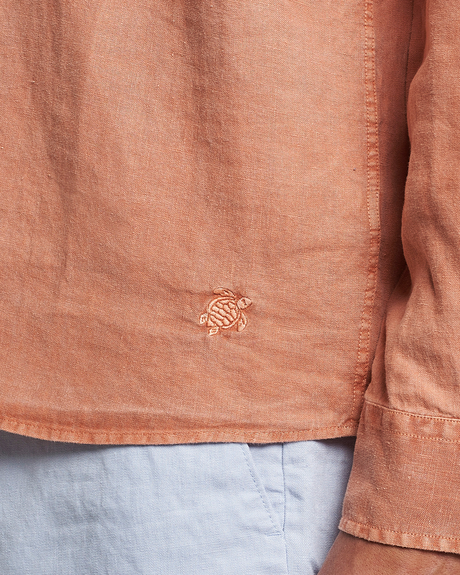 Men | Shirts | Vilebrequin | Caroubis Linen Shirt Pottery