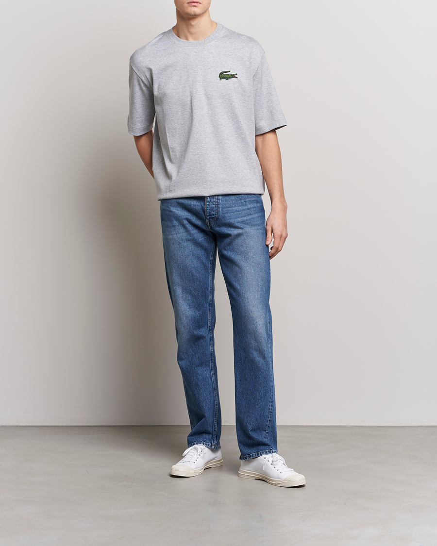 Men | T-Shirts | Lacoste | Loose Fit T-Shirt Silver Chine