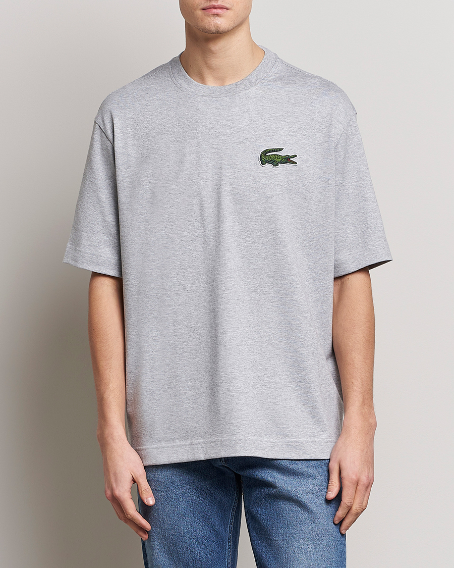 Men | T-Shirts | Lacoste | Loose Fit T-Shirt Silver Chine