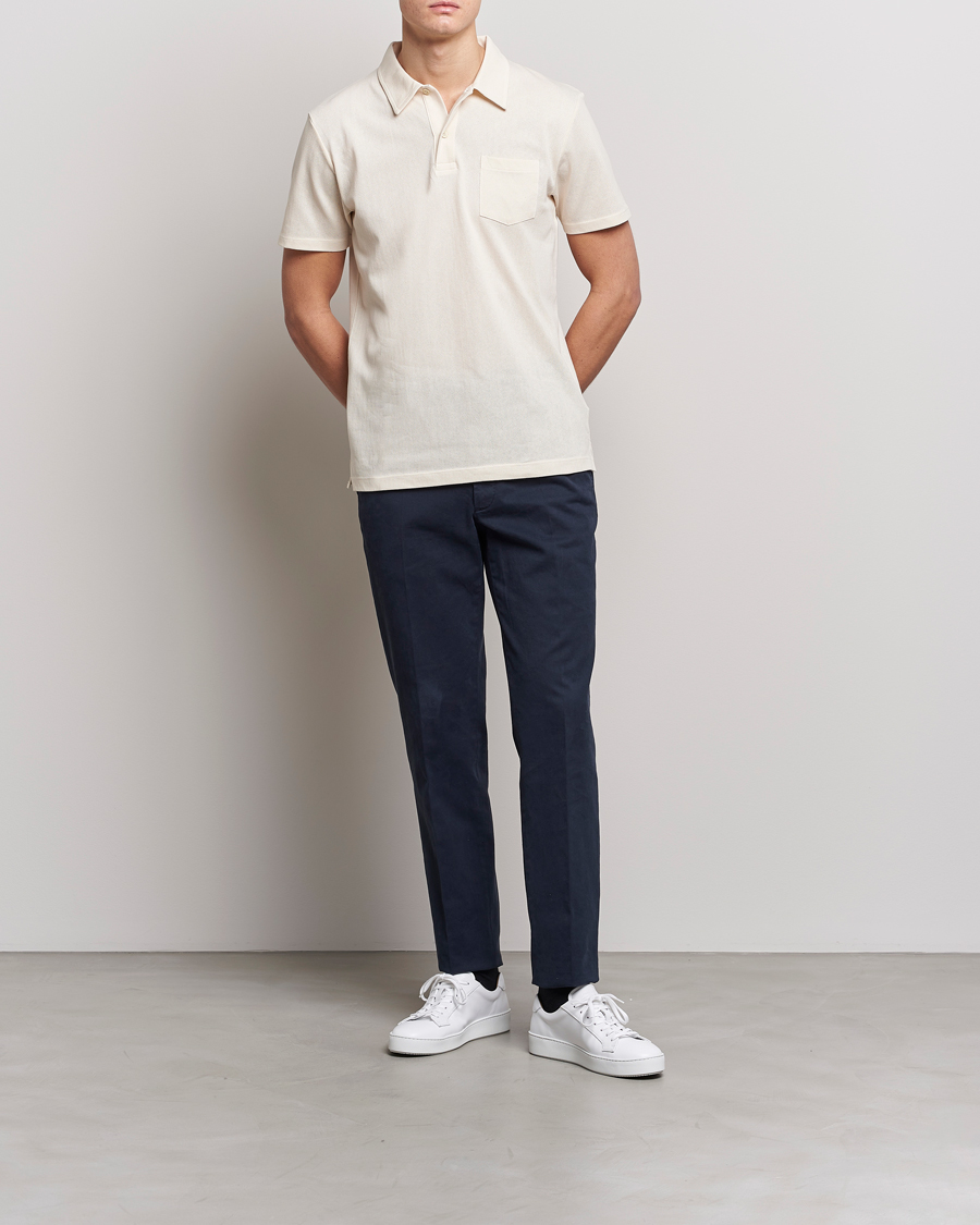 Men | Polo Shirts | Sunspel | Riviera Polo Shirt Undyed