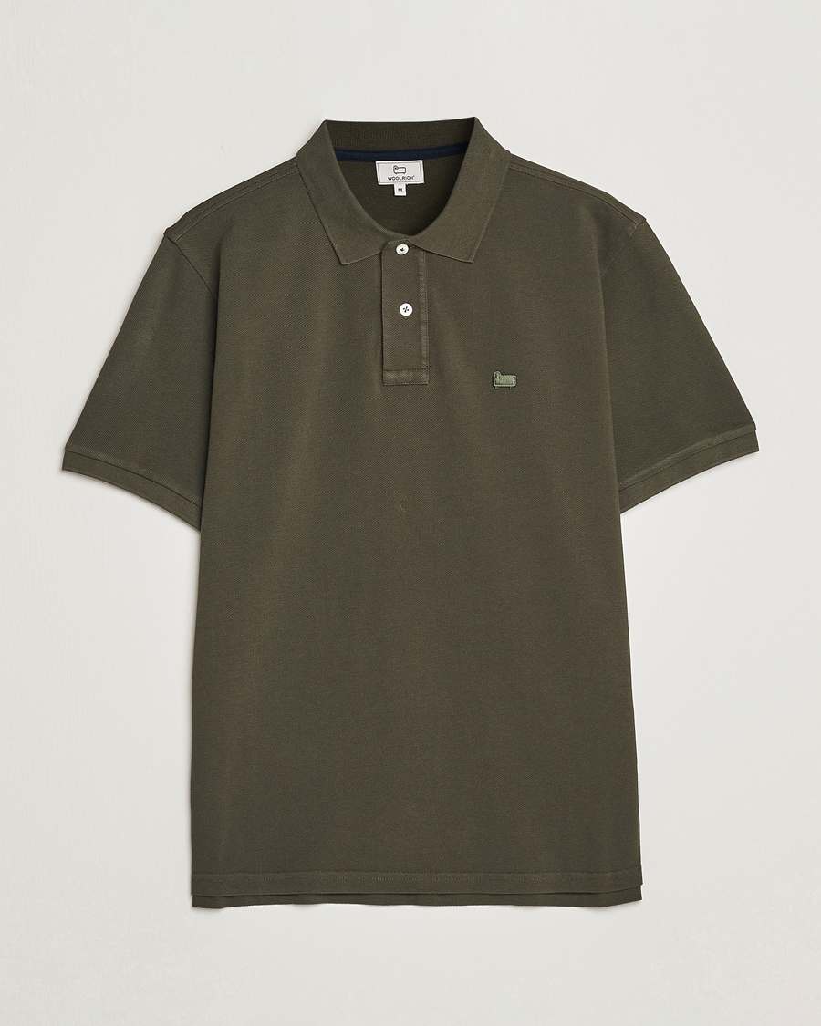 Men | Polo Shirts | Woolrich | Classic American Polo Dark Green