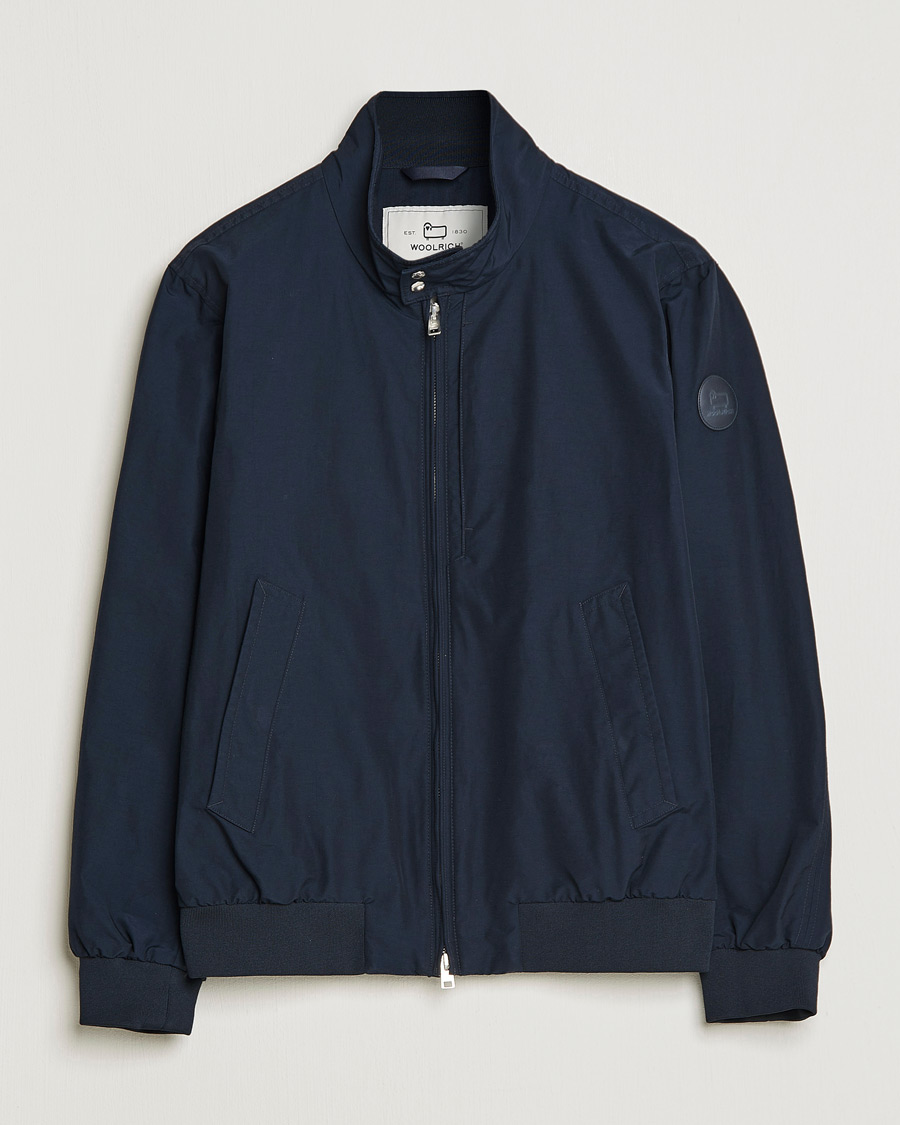 Woolrich Cruiser Eco Cotton Bomber Jacket Melton Blue at
