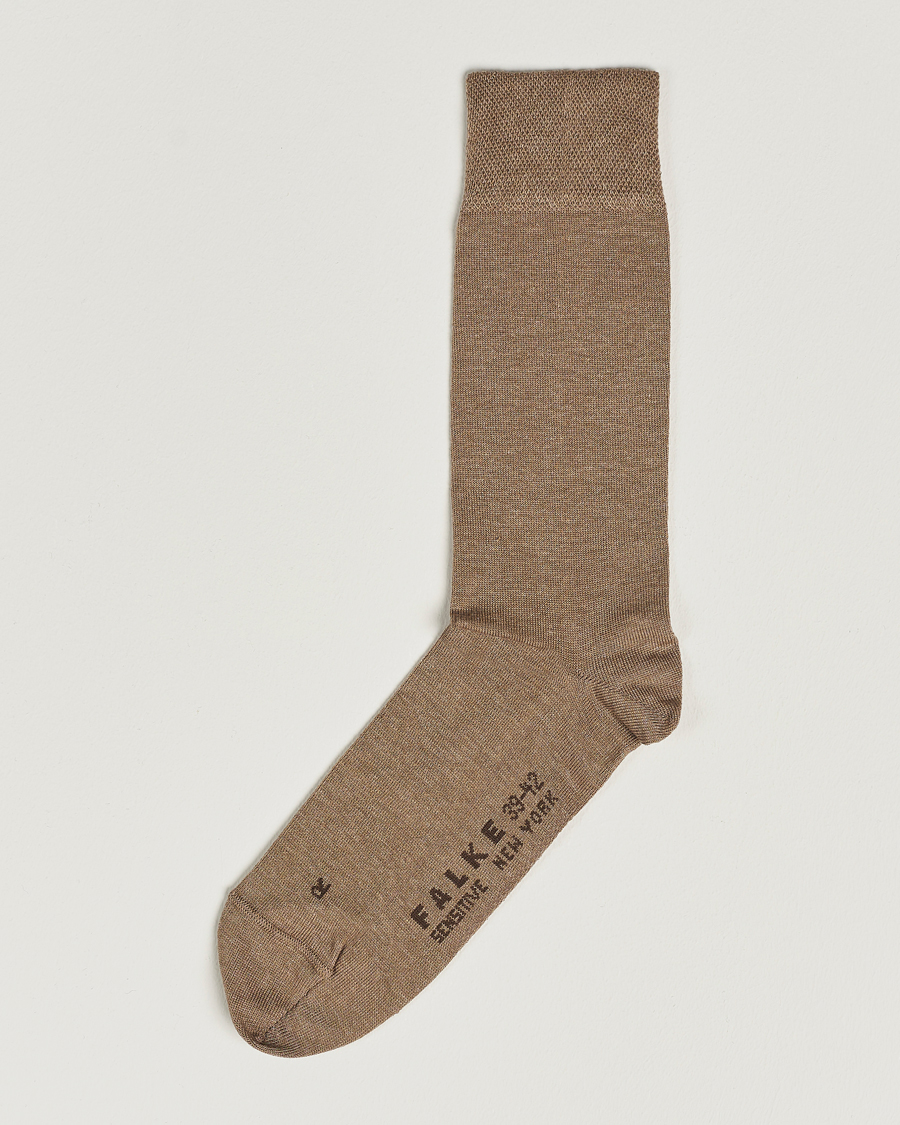 Men | Underwear & Socks | Falke | Sensitive New York Lyocell Socks Nuthmeg Mel