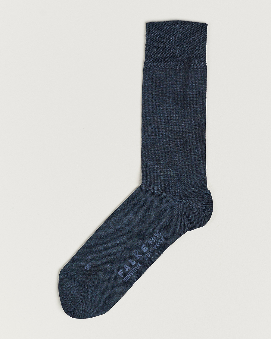 Men | Underwear & Socks | Falke | Sensitive New York Lyocell Socks Navy Melange