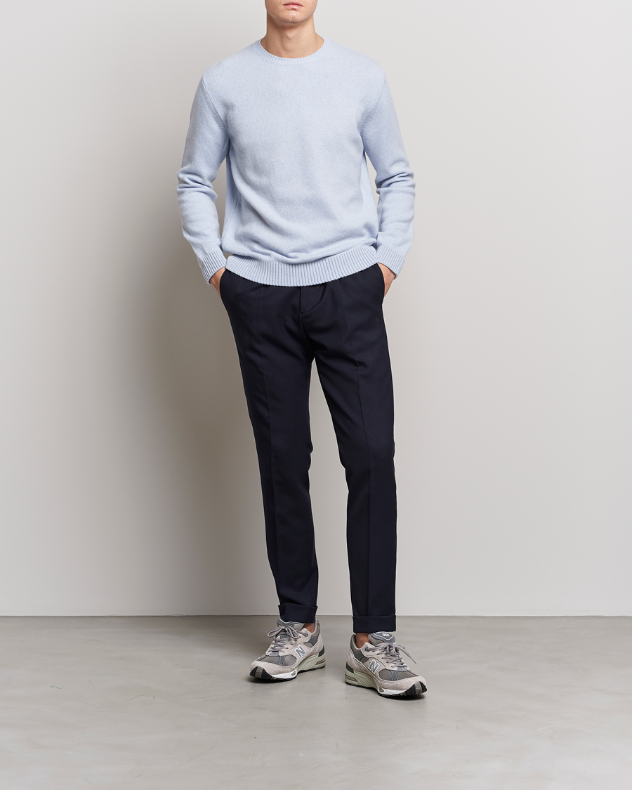 Men | Sweaters & Knitwear | Colorful Standard | Classic Merino Wool Crew Neck Polar Blue