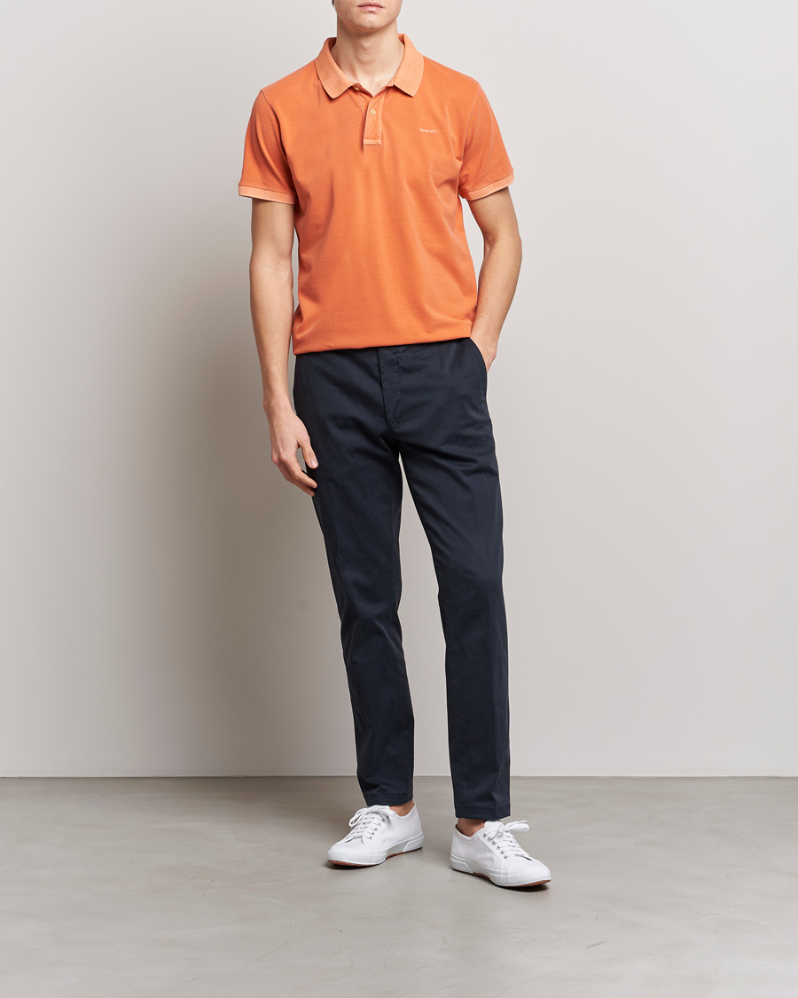 Men | Polo Shirts | GANT | Sunbleached Polo Apricot Orange