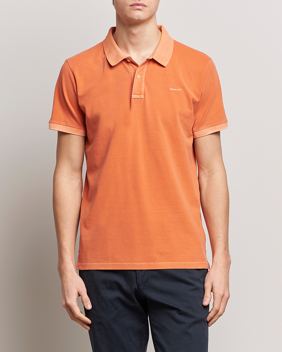Men | Polo Shirts | GANT | Sunbleached Polo Apricot Orange