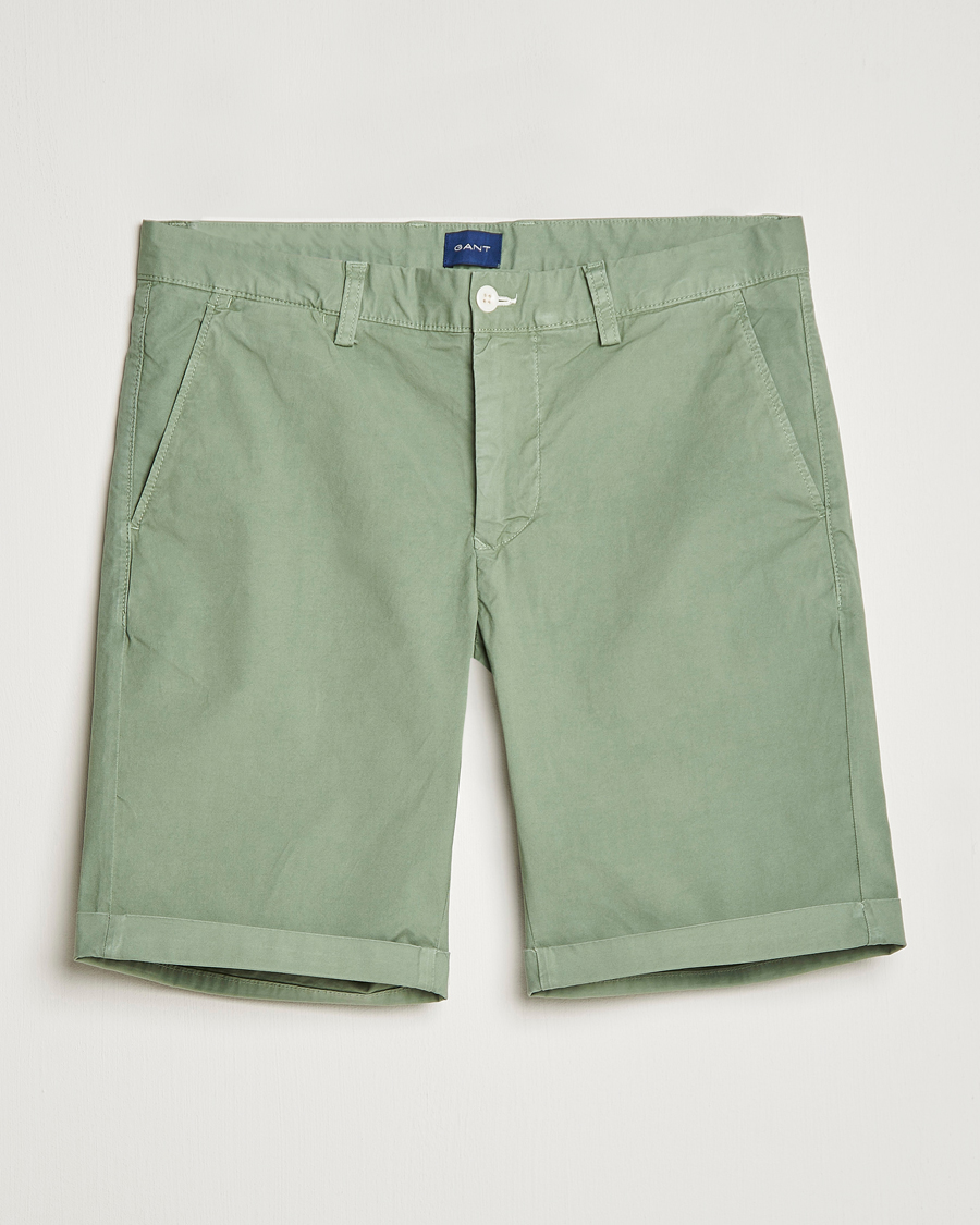 Men | Shorts | GANT | Regular Sunbleached Shorts Calamata Green