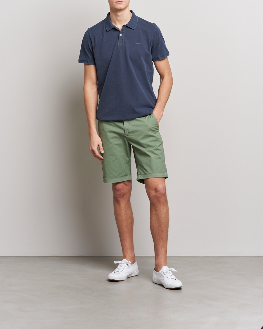 Men | Shorts | GANT | Regular Sunbleached Shorts Calamata Green