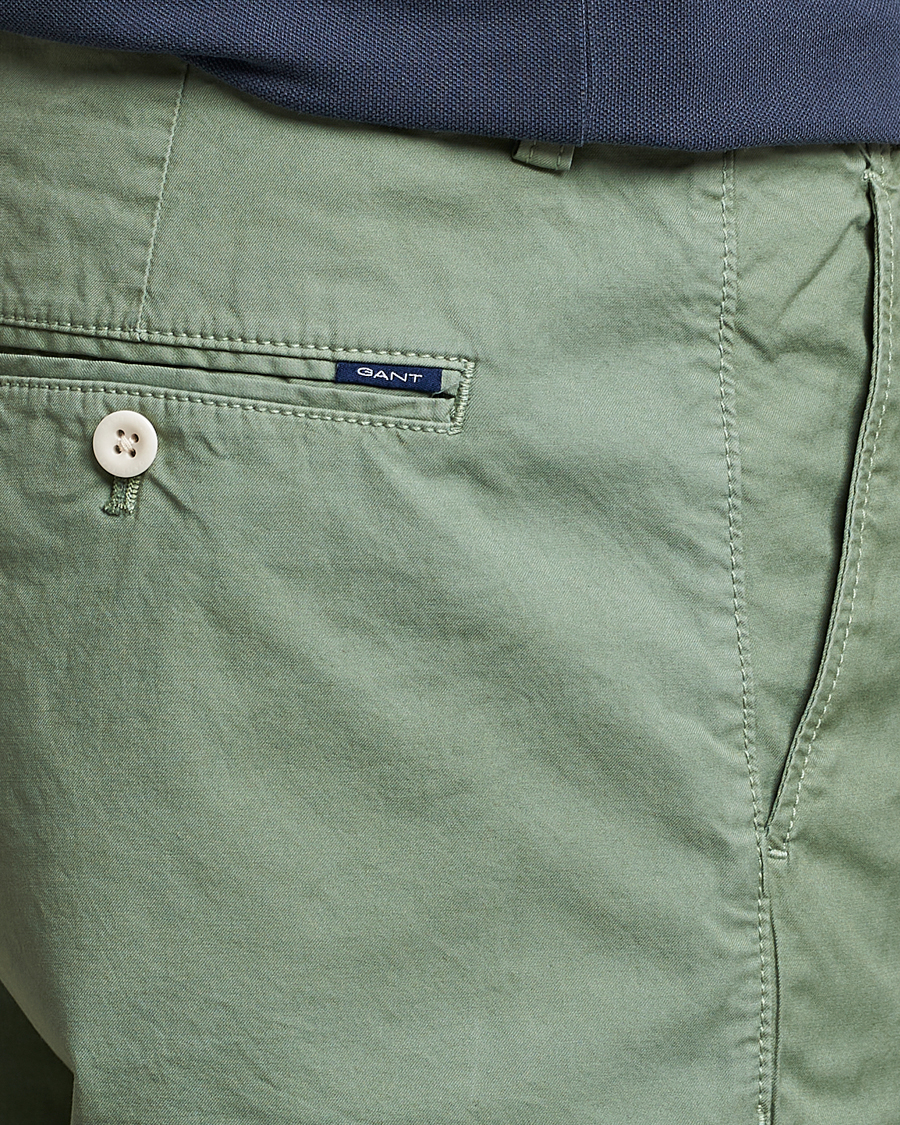 Men | Shorts | GANT | Regular Sunbleached Shorts Calamata Green