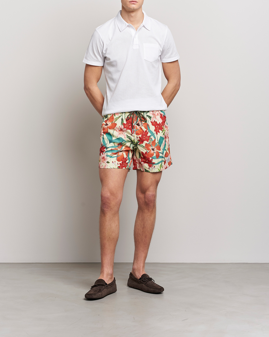 Men | Swimwear | GANT | Printed Flower Swimshorts Yellow Multi