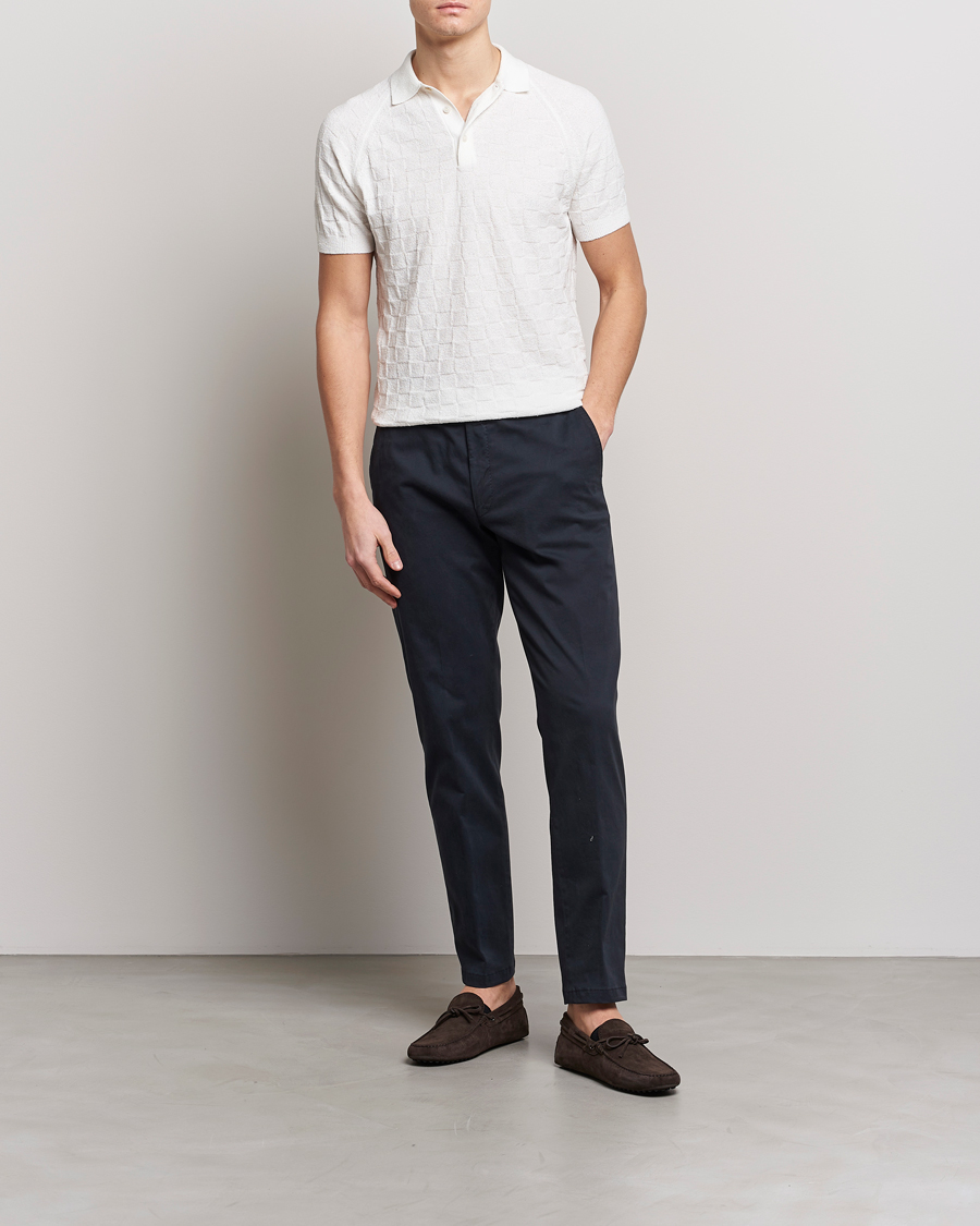 Men | Polo Shirts | Gran Sasso | Structured Terry Polo White