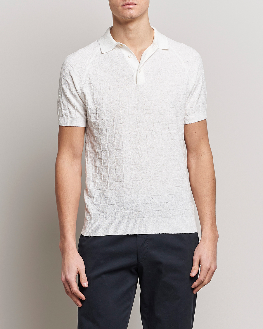 Men | Polo Shirts | Gran Sasso | Structured Terry Polo White