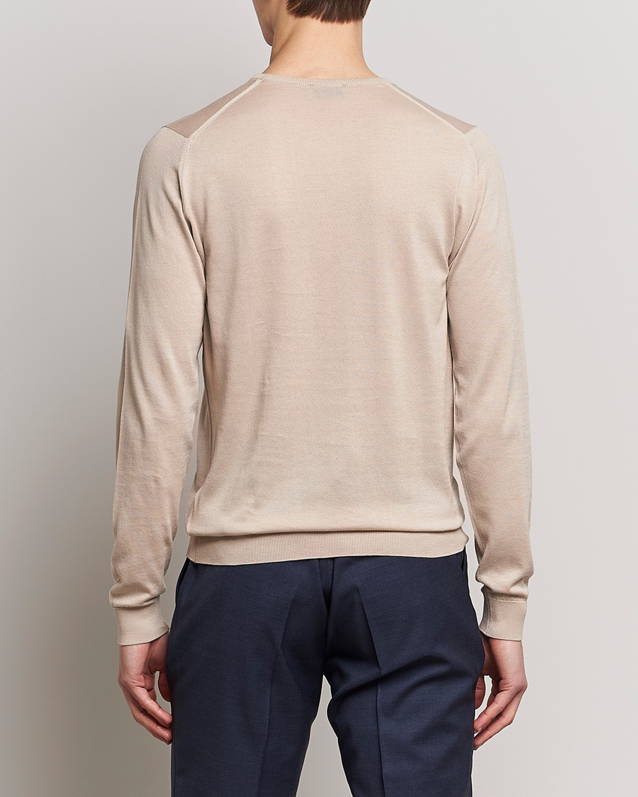 Men | Sweaters & Knitwear | John Smedley | Hatfield Sea Island Crew Neck Almond