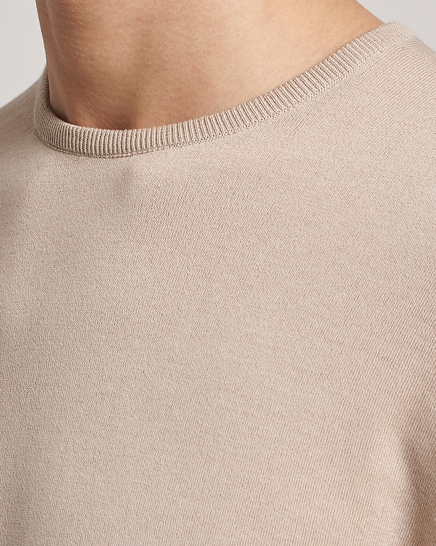 Men | Sweaters & Knitwear | John Smedley | Hatfield Sea Island Crew Neck Almond