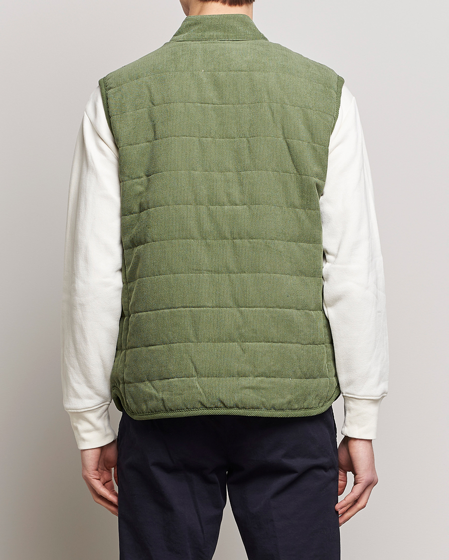 Men | Gilets | Morris | Woburn Baby Cord Vest Sage Green