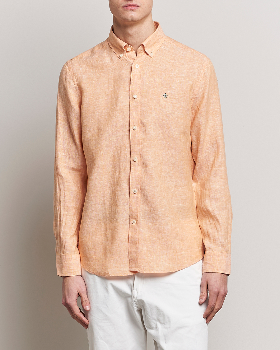 Men | Shirts | Morris | Douglas Linen Button Down Shirt Orange