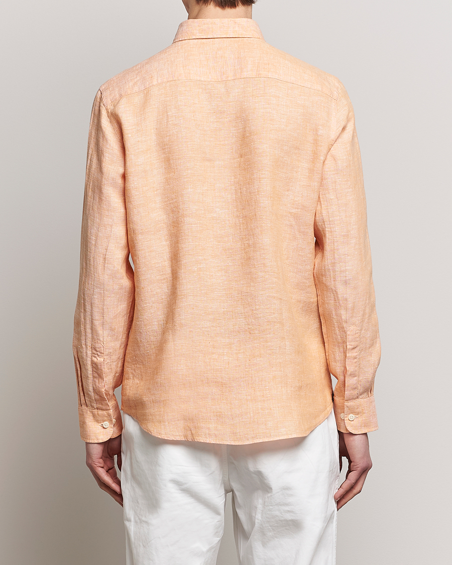 Men | Shirts | Morris | Douglas Linen Button Down Shirt Orange