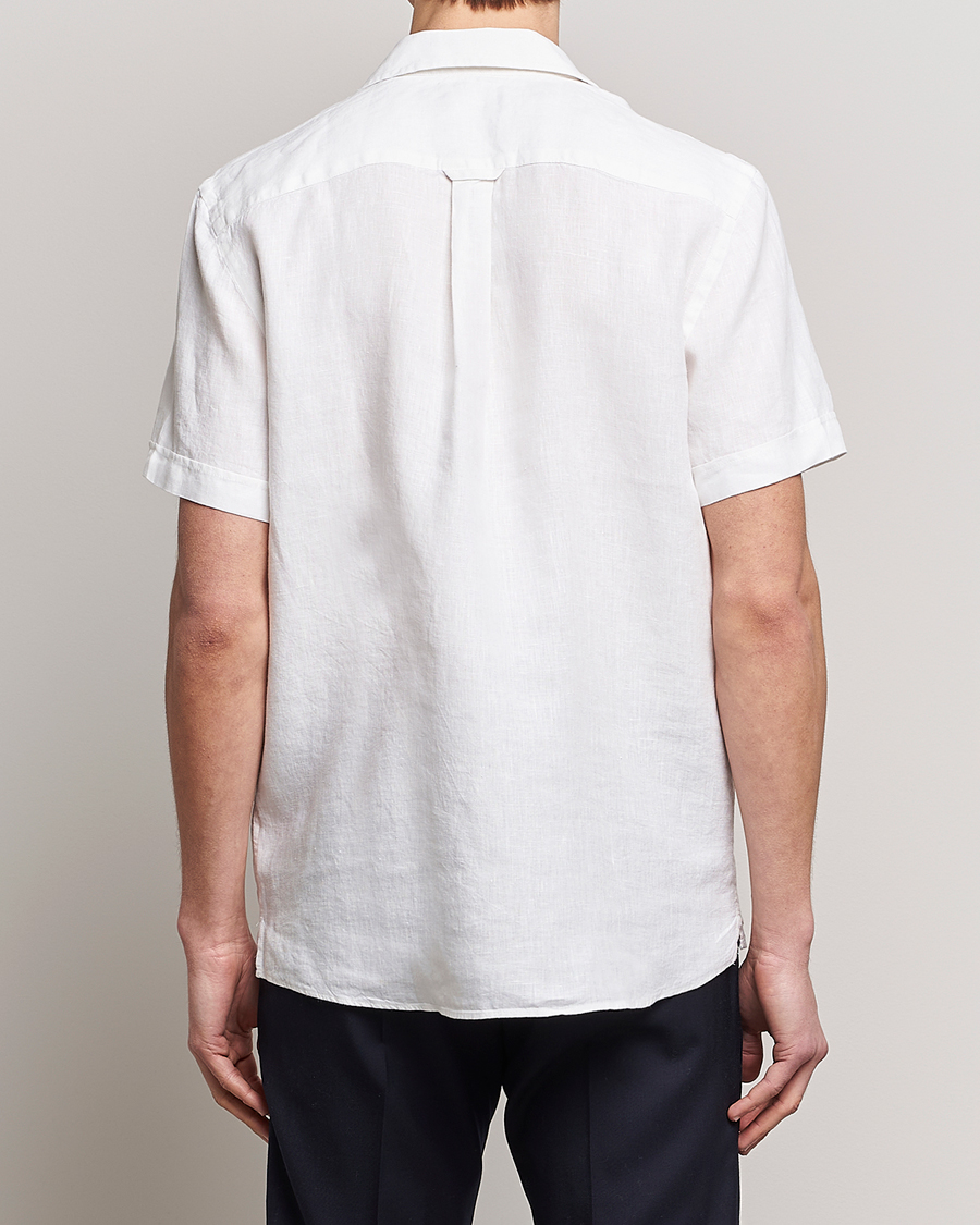 Men | Shirts | Morris | Douglas Linen Short Sleeve Shirt White