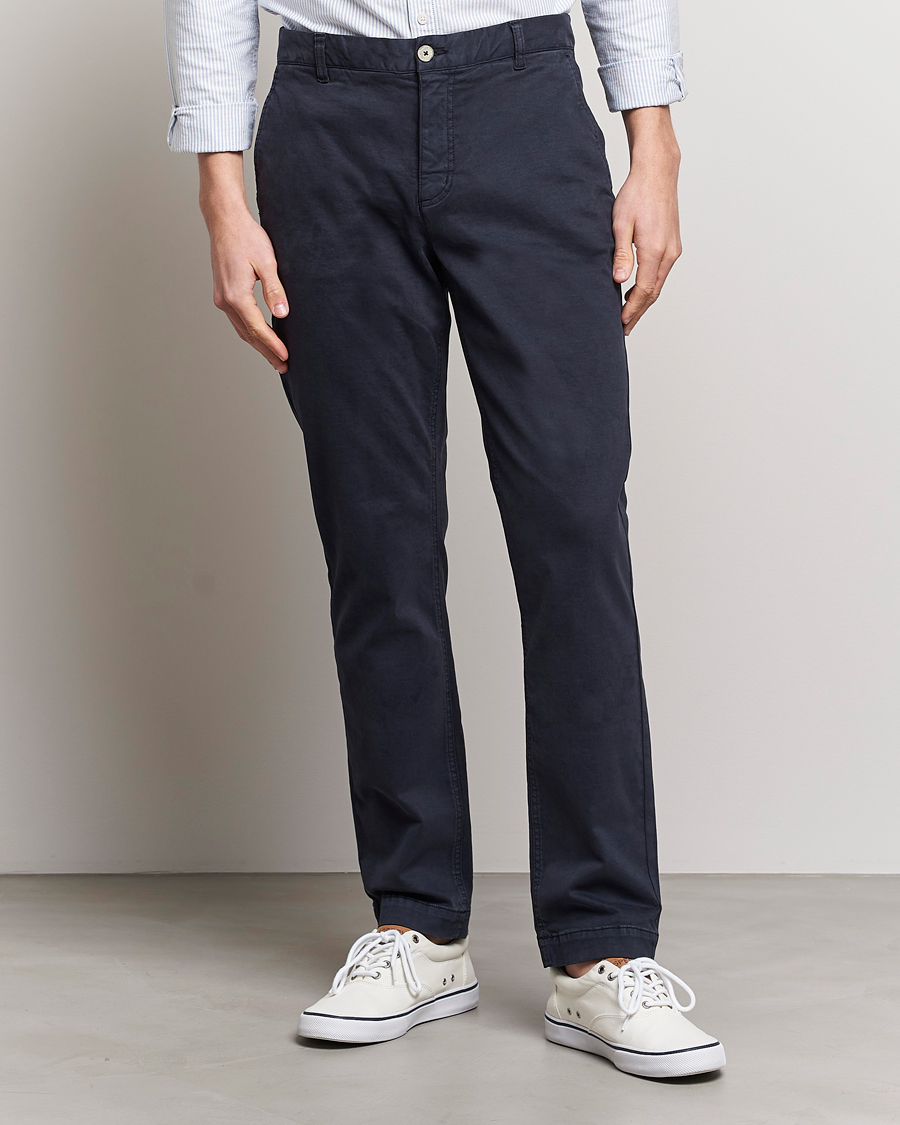 Men | Trousers | Morris | Jeffrey Brushed Chinos Blue