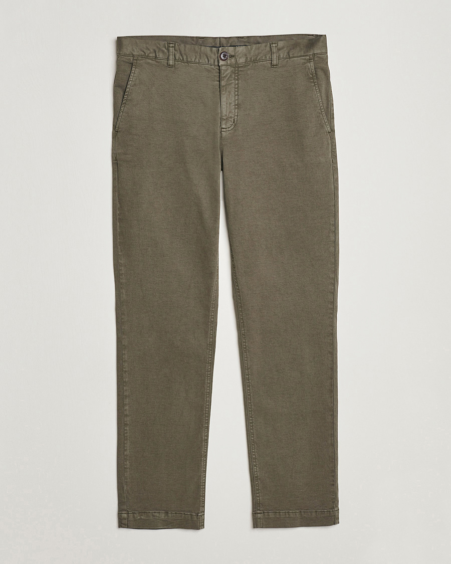 Men | Trousers | Morris | Jeffrey Brushed Chinos Olive