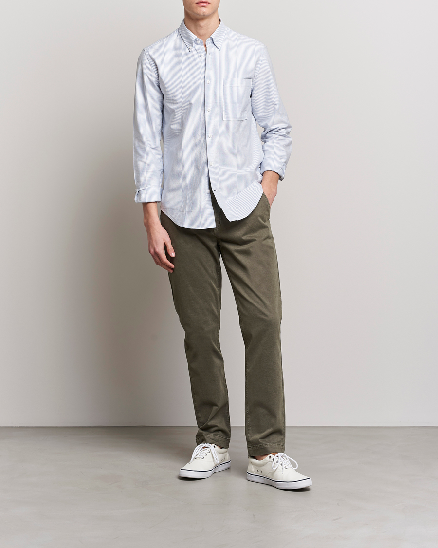 Men | Trousers | Morris | Jeffrey Brushed Chinos Olive