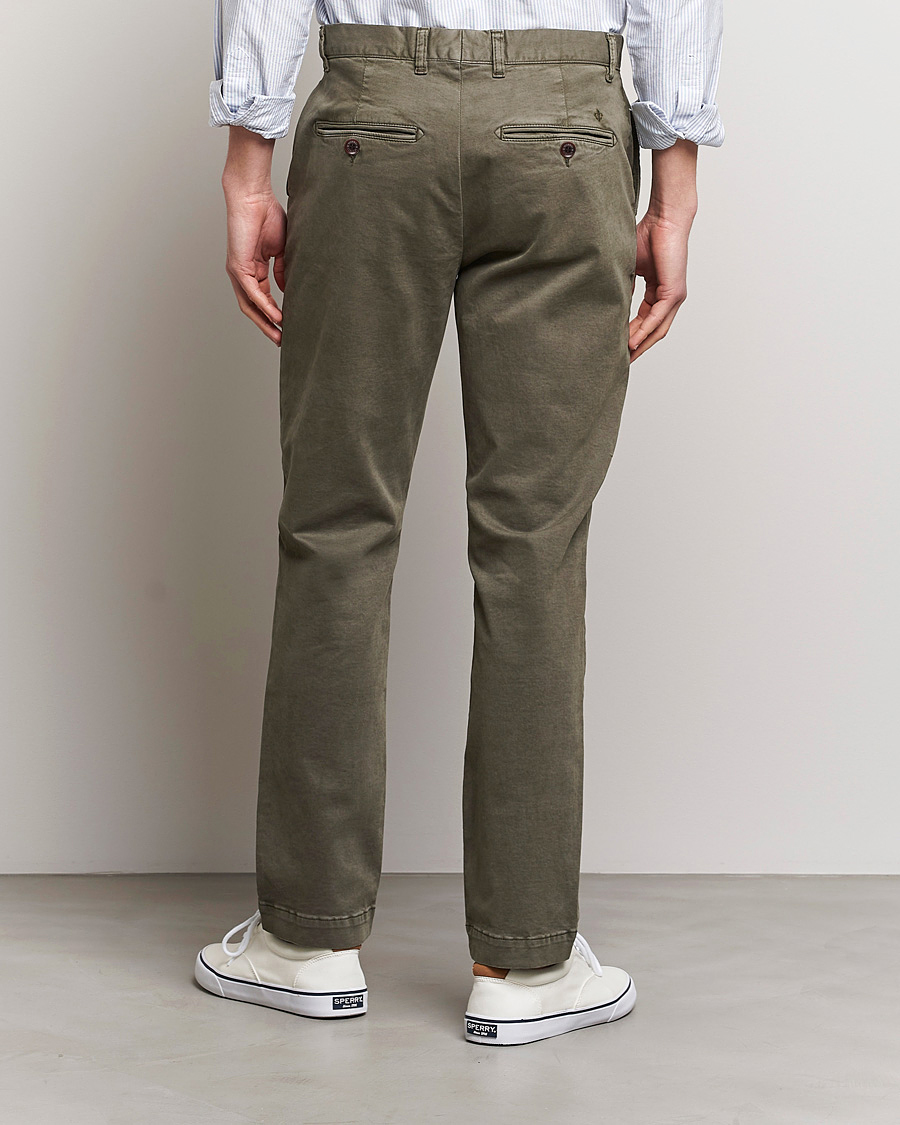 Men | Trousers | Morris | Jeffrey Brushed Chinos Olive