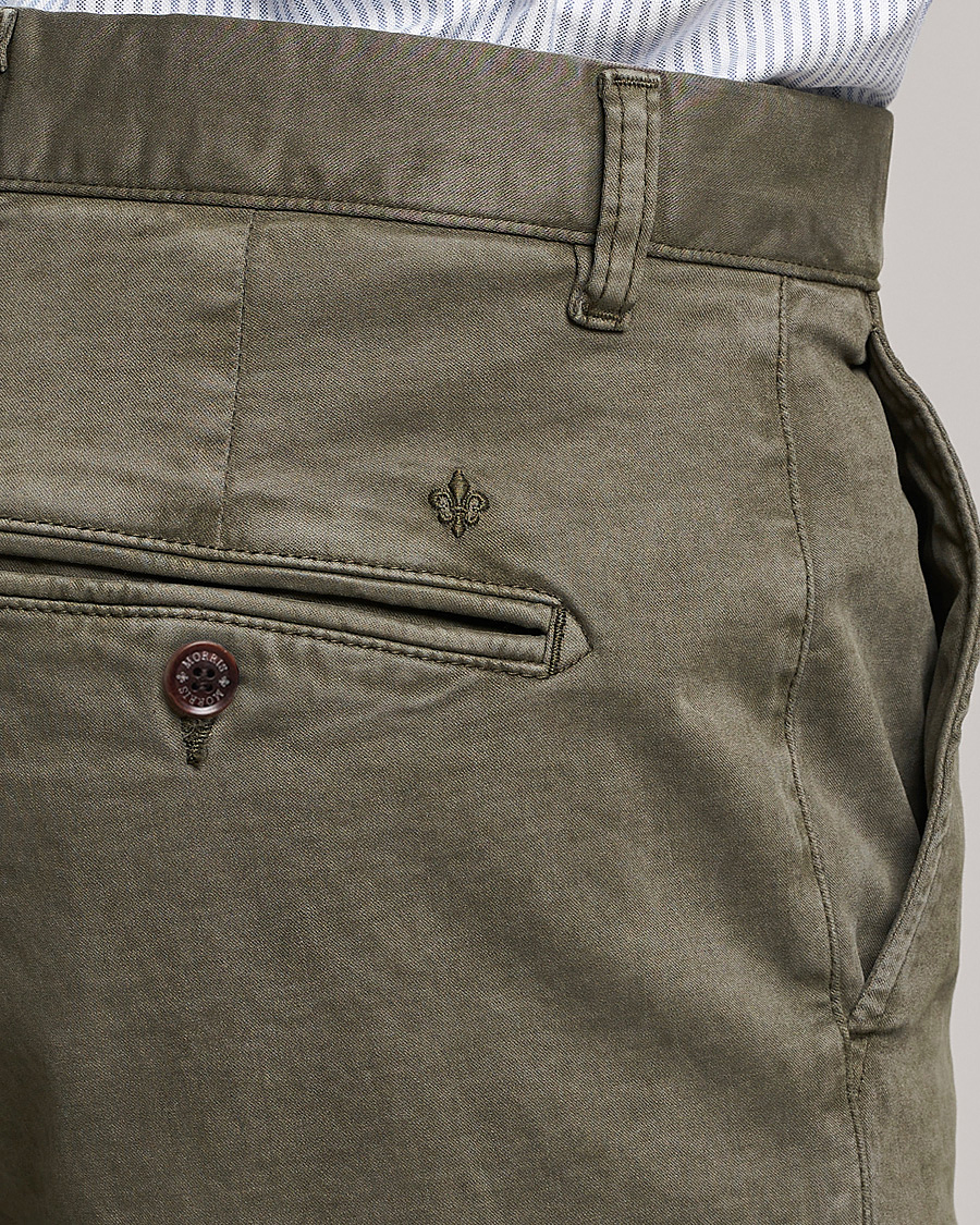 Men | Trousers | Morris | Jeffrey Brushed Chinos Olive