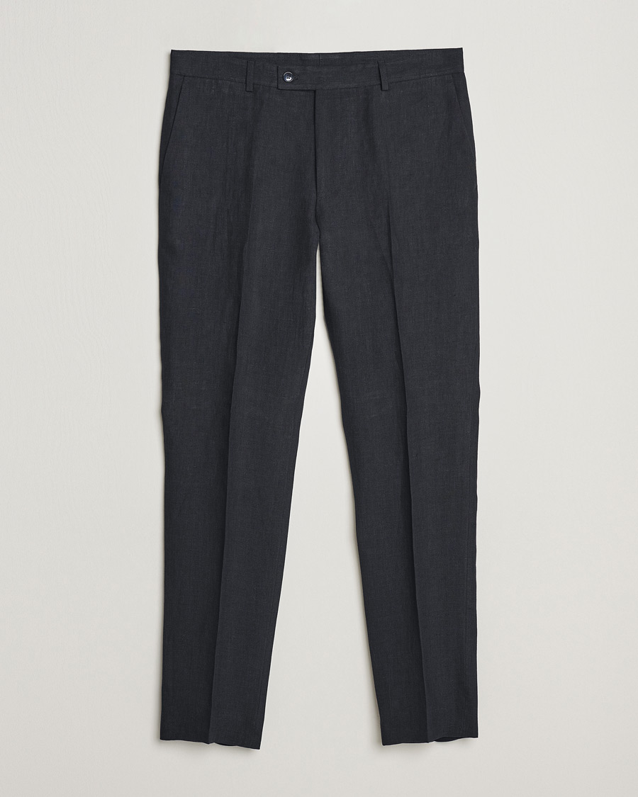Men | Trousers | Morris | Bobby Linen Suit Trousers Navy