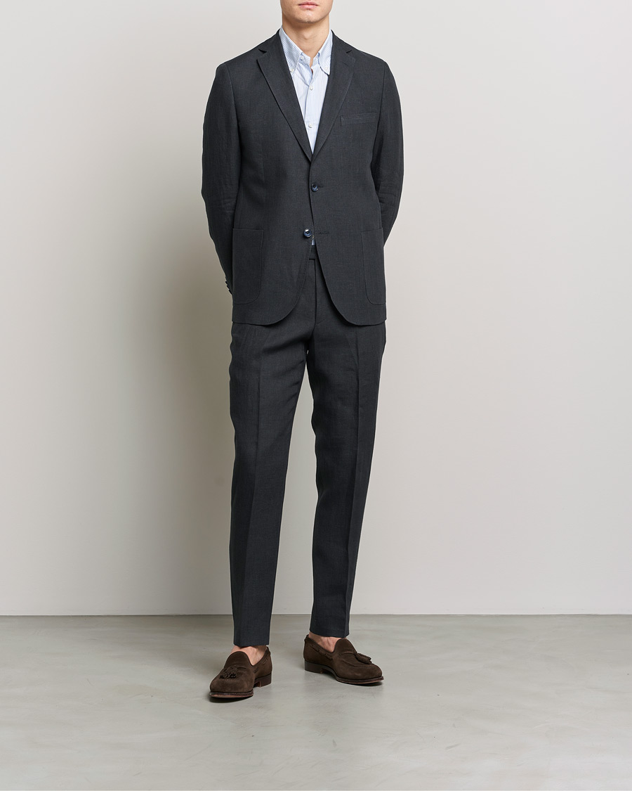 Men | Blazers | Morris | Archie Linen Suit Blazer Navy