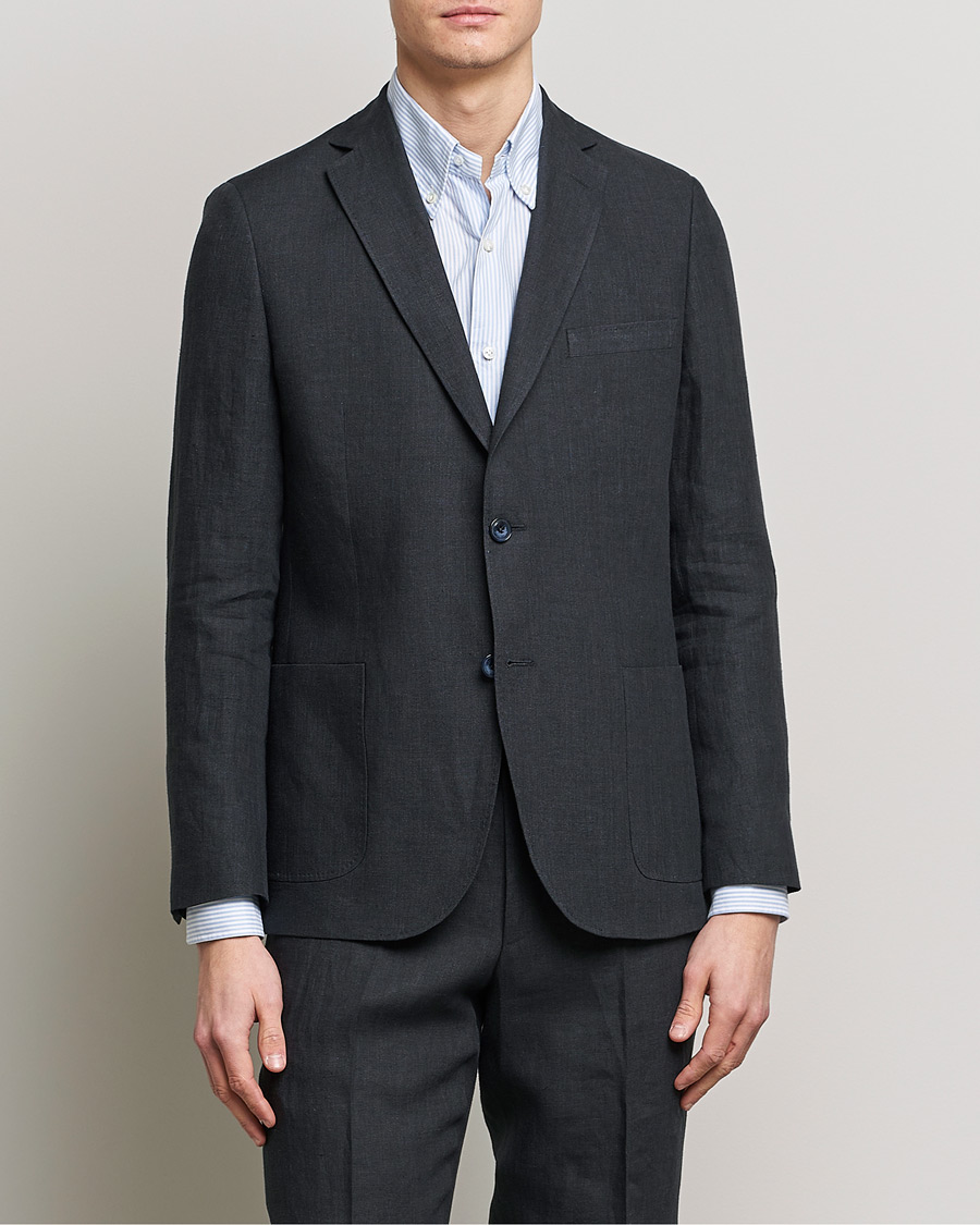 Men | Blazers | Morris | Archie Linen Suit Blazer Navy