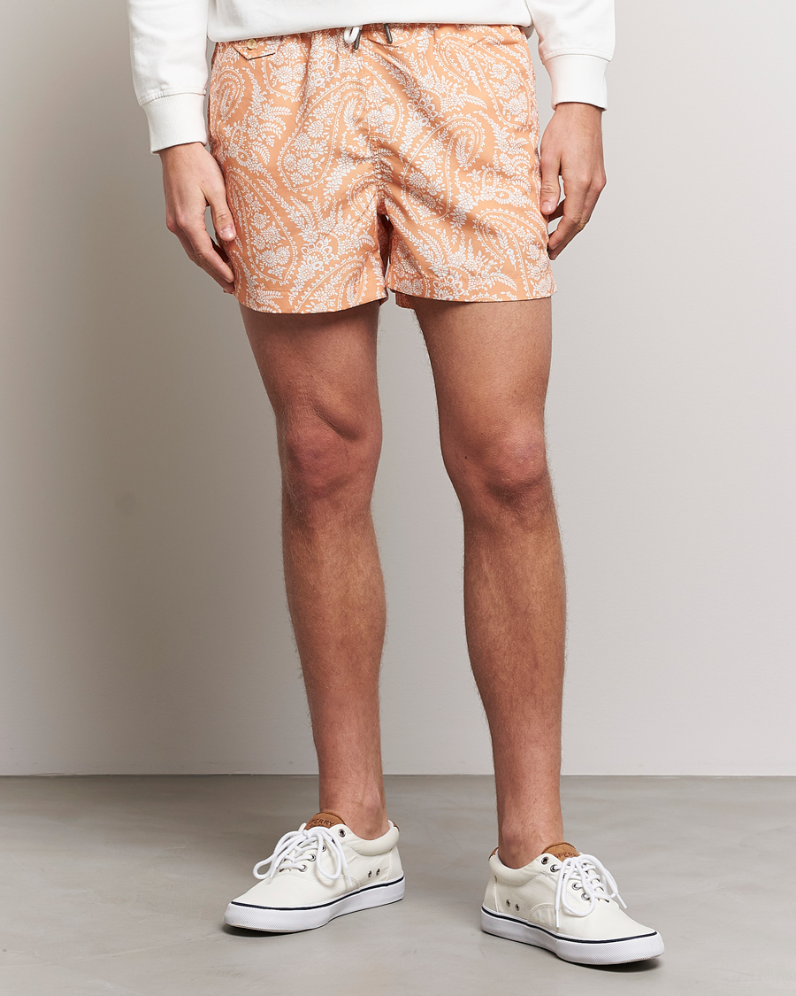 Men | Swimwear | Morris | Paisley Bathing Trunks Orange