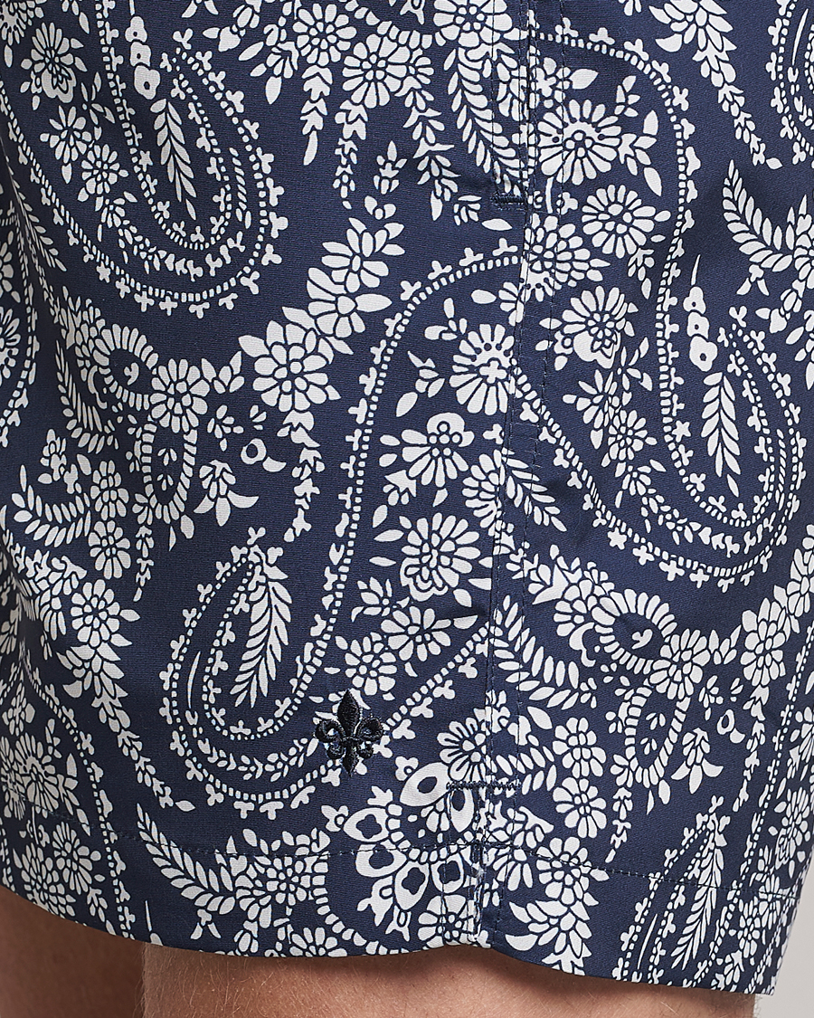 Men | Swimwear | Morris | Paisley Bathing Trunks Navy
