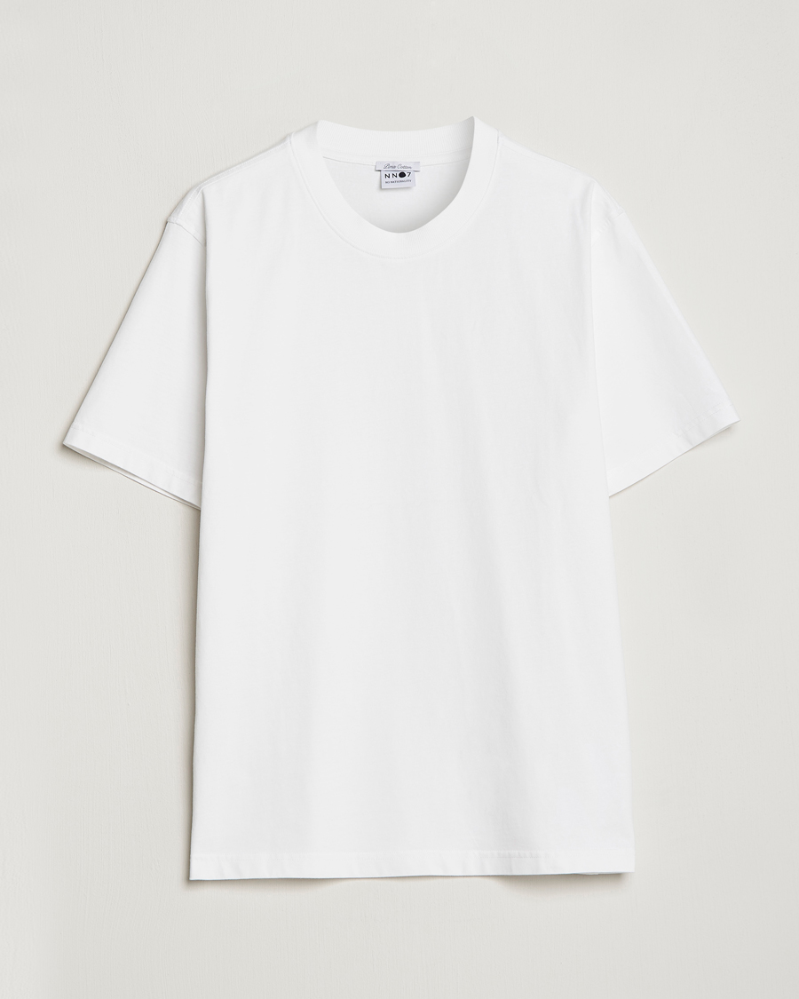 Men | T-Shirts | NN07 | Adam Pima Crew Neck T-Shirt White