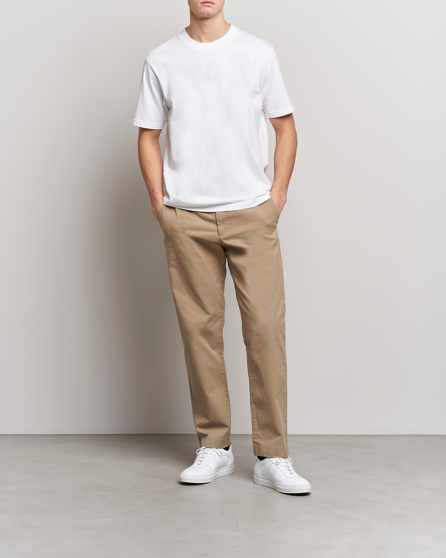 Men | T-Shirts | NN07 | Adam Pima Crew Neck T-Shirt White