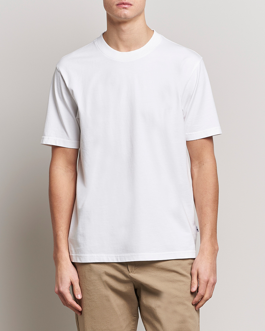 Men | T-Shirts | NN07 | Adam Pima Crew Neck T-Shirt White