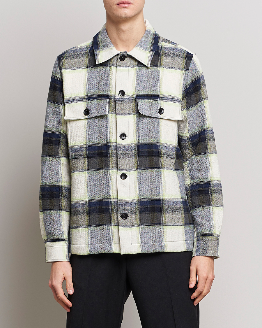 Men | Shirts | NN07 | Wilas Checked Pocket Overshirt Blue