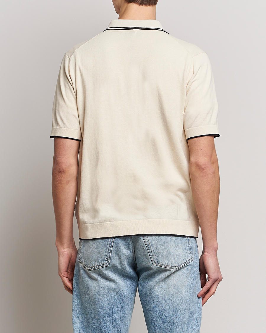 Men | Shirts | NN07 | Nolan Knitted Short Sleeve Shirt Ecru