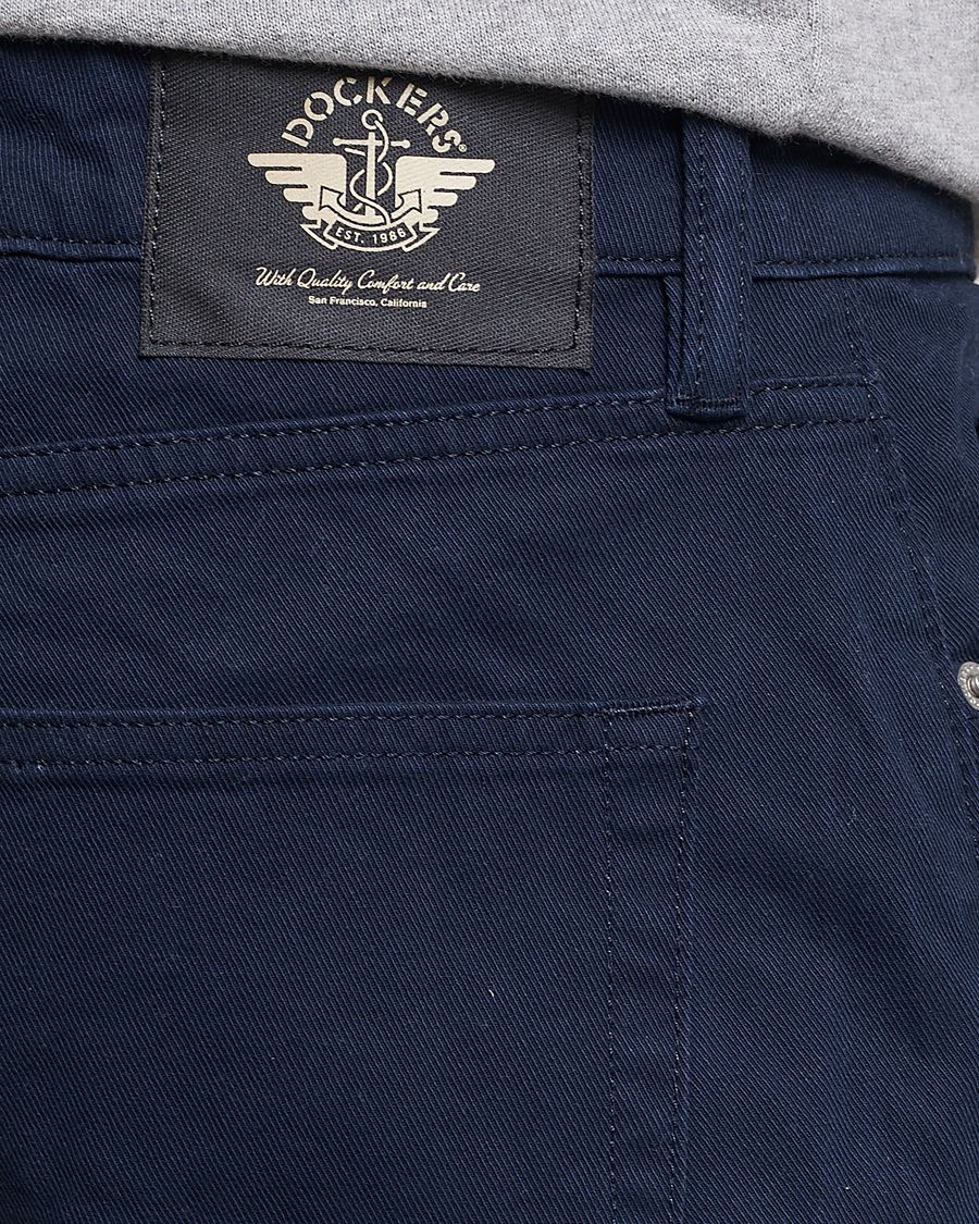 Men | Trousers | Dockers | 5-Pocket Cotton Stretch Trousers Navy Blazer