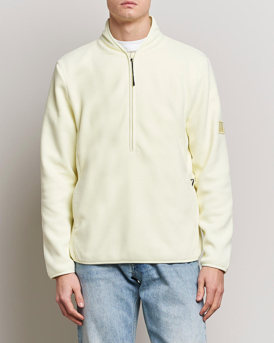 Men | Sweaters & Knitwear | RAINS | Fleece Half-Zip Pullover Straw