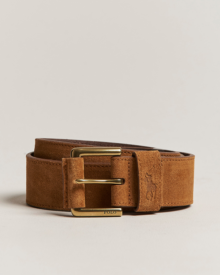 Men | Belts | Polo Ralph Lauren | Suede Belt Tan