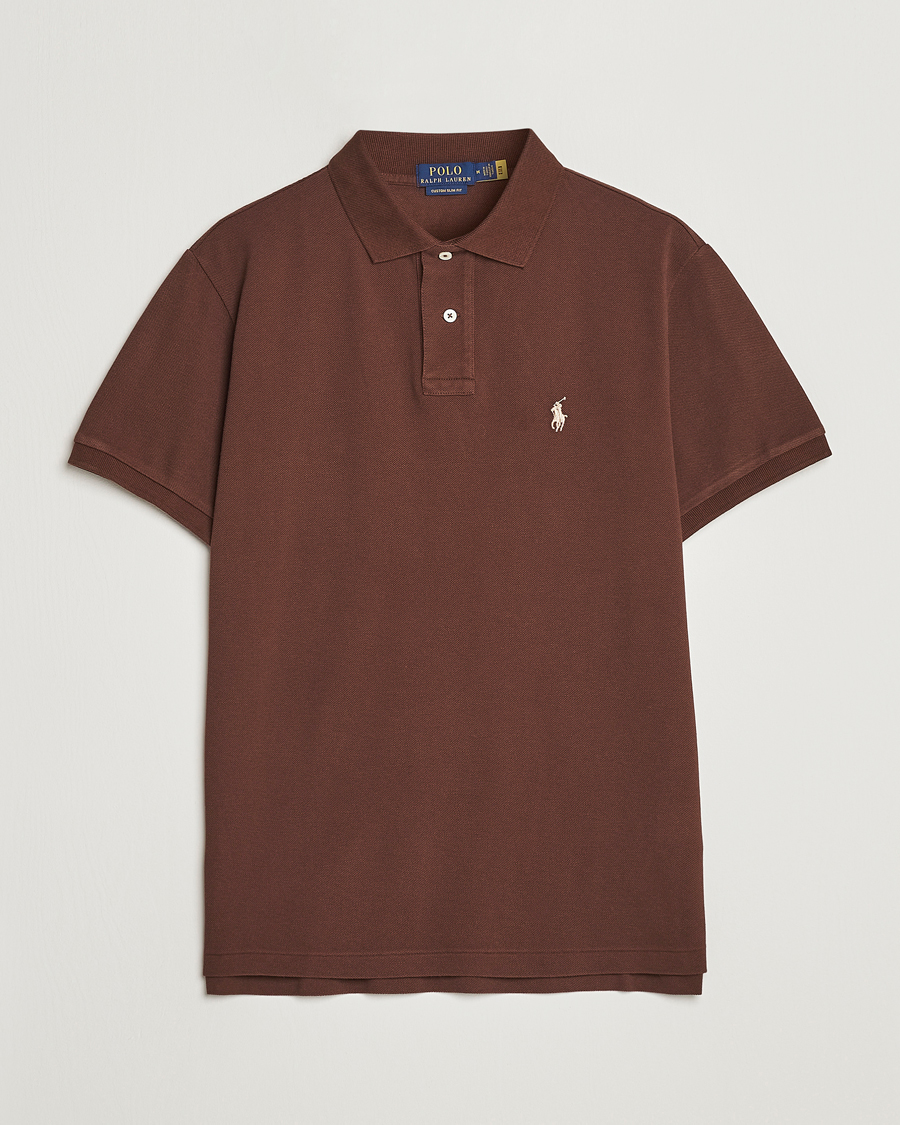 Men | Polo Shirts | Polo Ralph Lauren | Custom Slim Fit Polo Branch Brown