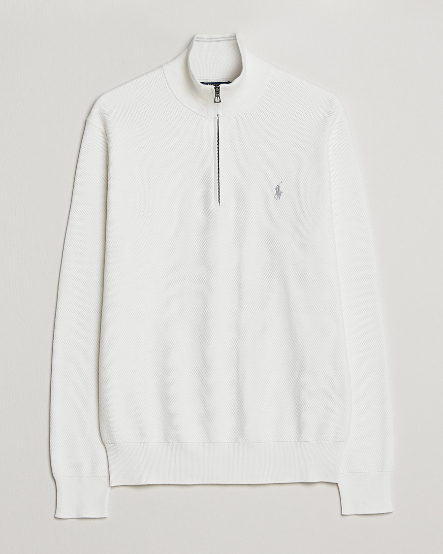Men | Sweaters & Knitwear | Polo Ralph Lauren | Textured Half-Zip Deckwash White
