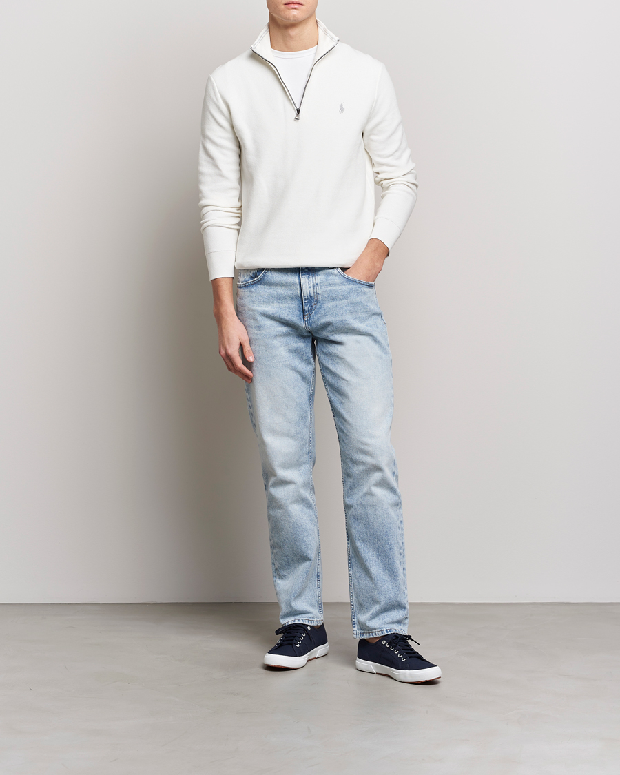 Men | Sweaters & Knitwear | Polo Ralph Lauren | Textured Half-Zip Deckwash White