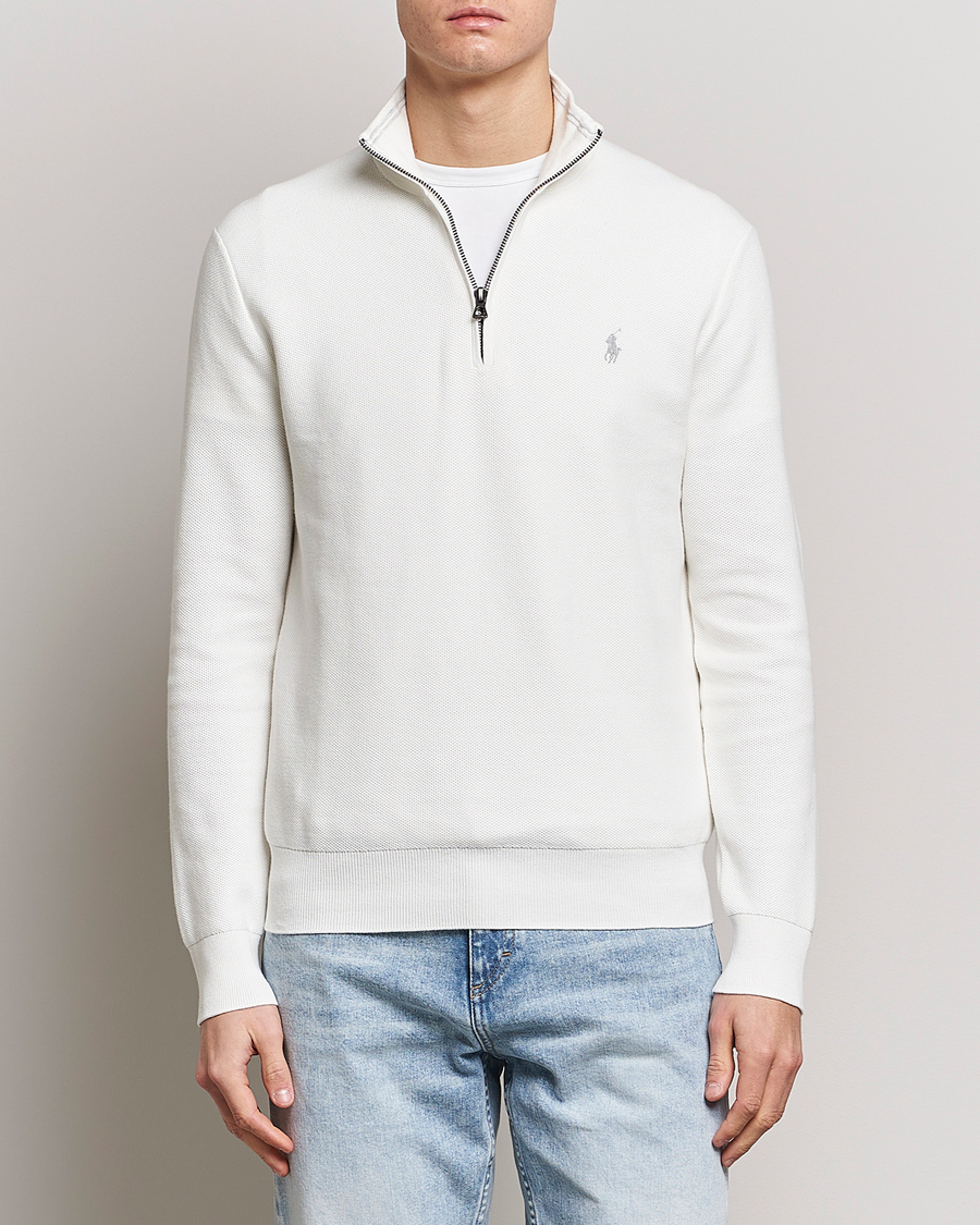 Men | Sweaters & Knitwear | Polo Ralph Lauren | Textured Half-Zip Deckwash White