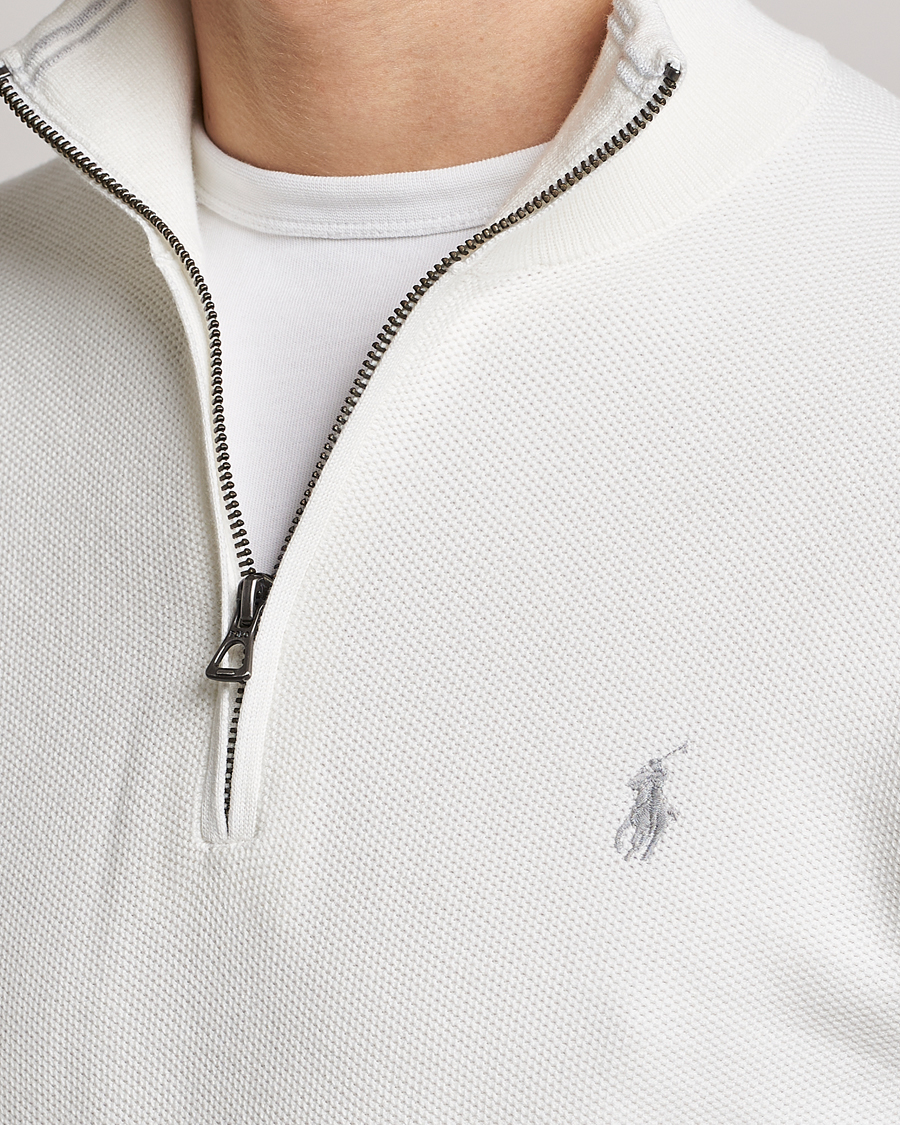 Men | Sweaters & Knitwear | Polo Ralph Lauren | Textured Half-Zip Deckwash White