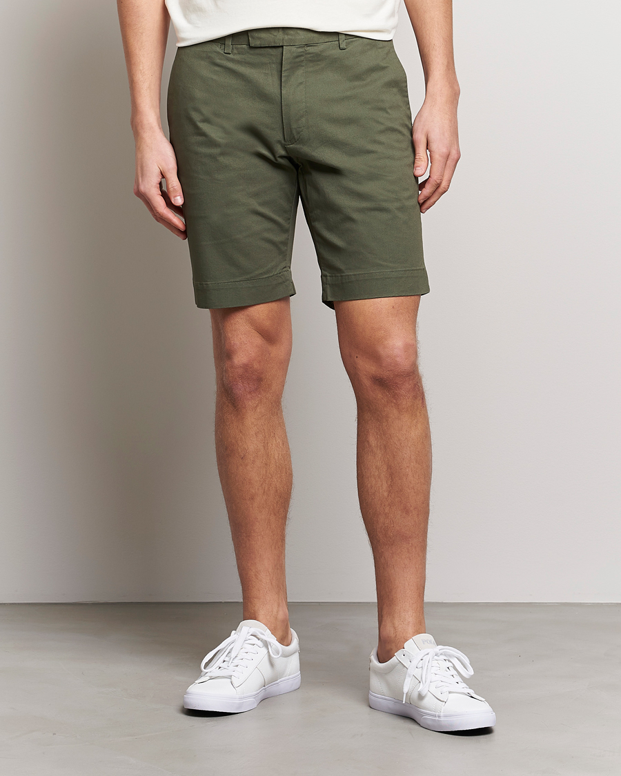 Men | Shorts | Polo Ralph Lauren | Tailored Slim Fit Shorts Fossil Green