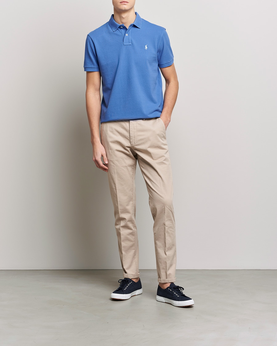 Men | Polo Shirts | Polo Ralph Lauren | Custom Slim Fit Polo Maidstone Blue