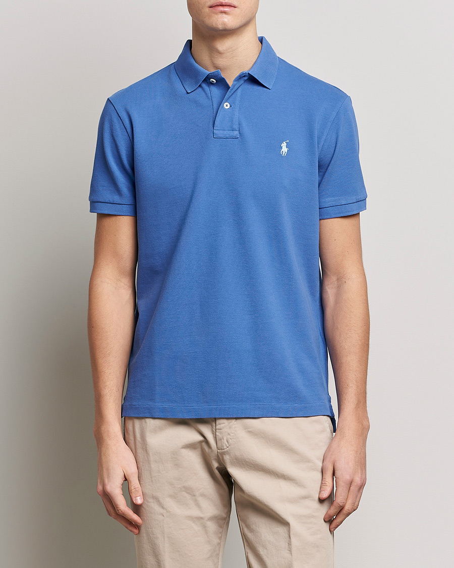 Men | Polo Shirts | Polo Ralph Lauren | Custom Slim Fit Polo Maidstone Blue